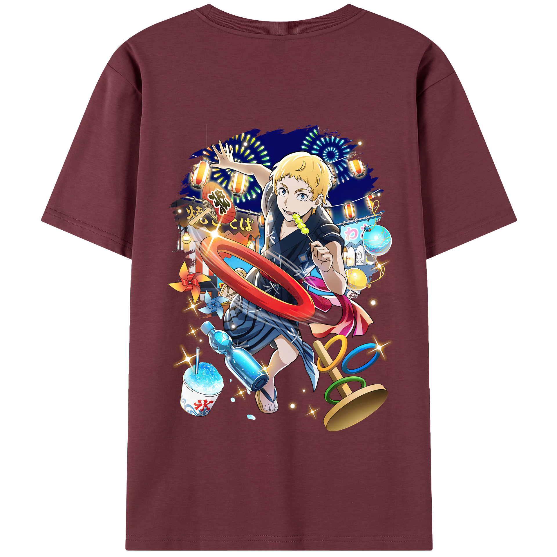 （画像用） 文豪ストレイドッグス Bungo Stray Dogs 綿100％半袖Tシャツ（背面プリント）